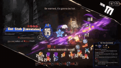a screenshot of a video game that says gut stab lavateinn on it