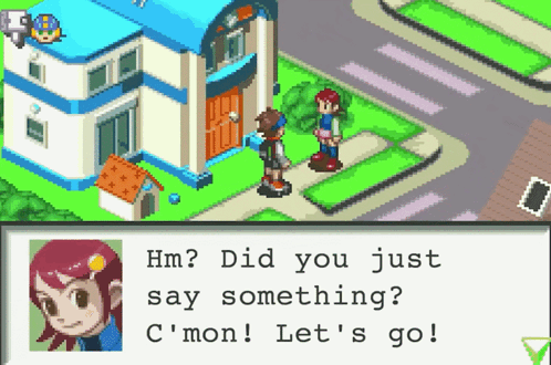 A Screenshot Of A Video Game That Says " Hm Did You Just Say Something " GIF
