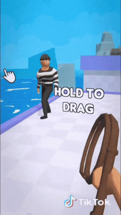 A Screenshot Of A Video Game That Says " Hold To Drag " GIF