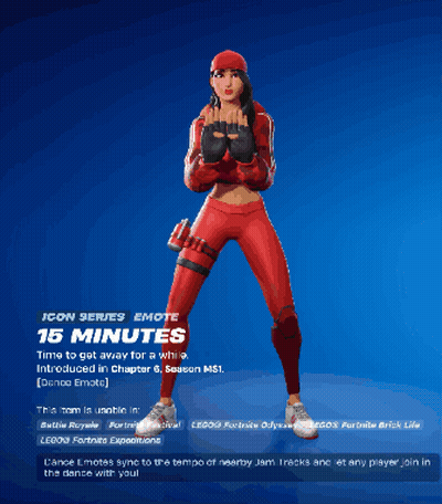 A Screenshot Of A Video Game That Says ' Icon Series Emote 16 Minutes ' GIF