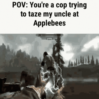 A Screenshot Of A Video Game That Says Pov : You 'Re A Cop GIF