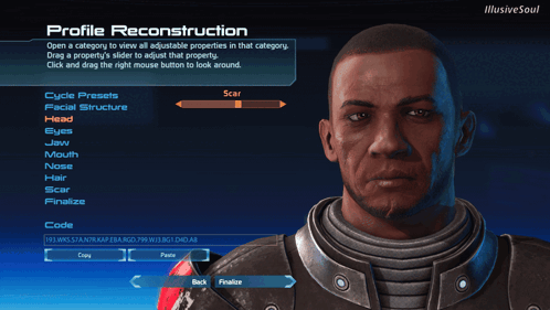 A Screenshot Of A Video Game That Says Profile Reconstruction On It GIF