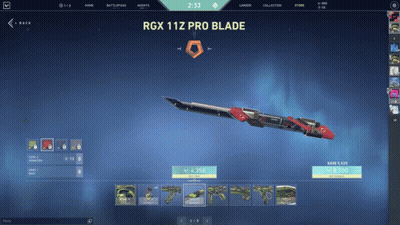A Screenshot Of A Video Game That Says Rgx 11Z Pro Blade On It GIF