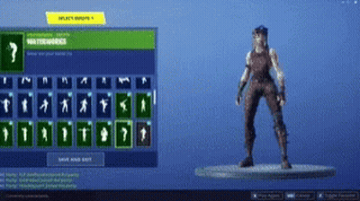 A Screenshot Of A Video Game That Says Select Outfits On The Bottom GIF