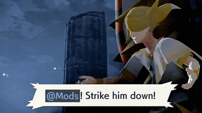 A Screenshot Of A Video Game That Says Strike Him Down GIF