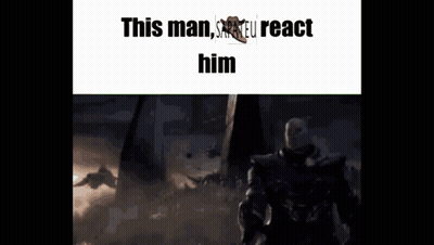 A Screenshot Of A Video Game That Says " This Man , I Spateu React Him " GIF
