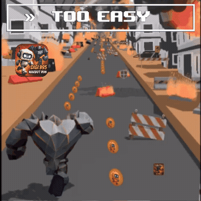 A Screenshot Of A Video Game That Says Too Easy On It GIF