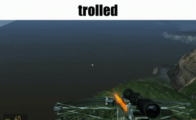A Screenshot Of A Video Game That Says Trolled GIF