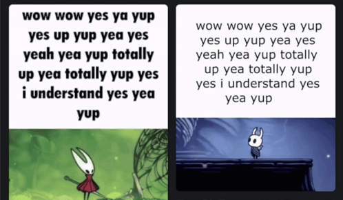 A Screenshot Of A Video Game That Says Wow Wow Yes Ya Yup Yes Up Yup Yea Yes GIF