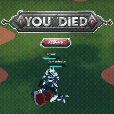 A Screenshot Of A Video Game That Says " You Died " GIF