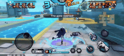 A Screenshot Of A Video Game Where The Gate Is Open GIF