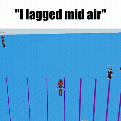 A Screenshot Of A Video Game With A Caption That Says " I Lagged Mid Air " GIF