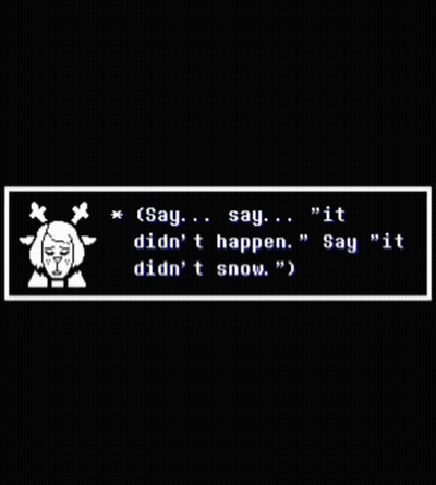 A Screenshot Of A Video Game With A Character Saying It Did N't Happen . GIF