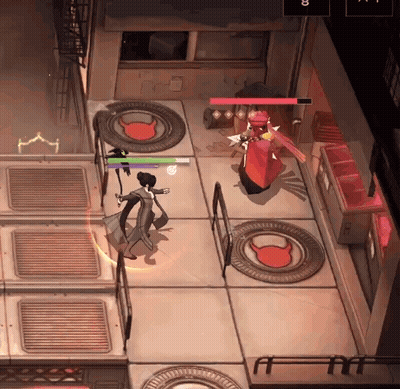 A Screenshot Of A Video Game With A Devil Symbol On The Ground GIF