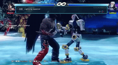 A Screenshot Of A Video Game With A Lightning Uppercut On The Screen GIF
