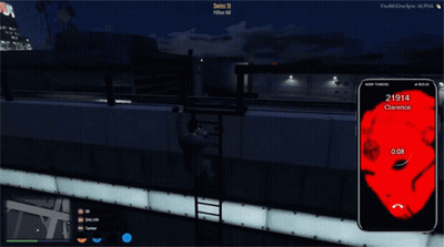 A Screenshot Of A Video Game With A Phone That Says Clarence On The Screen GIF
