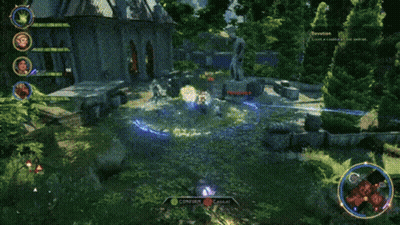 A Screenshot Of A Video Game With A Purple Lightning Bolt Coming Out Of The Screen . GIF