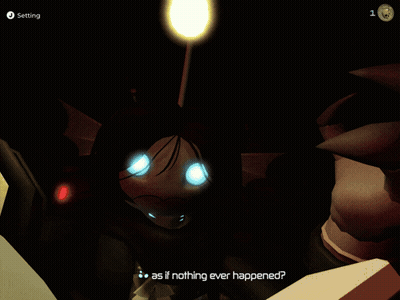 A Screenshot Of A Video Game With A Setting Button GIF