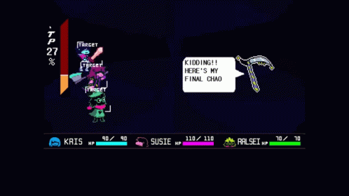 A Screenshot Of A Video Game With A Tp Of 27 Percent GIF