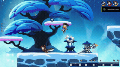A Screenshot Of A Video Game With A Tree In The Background And A Few Characters GIF