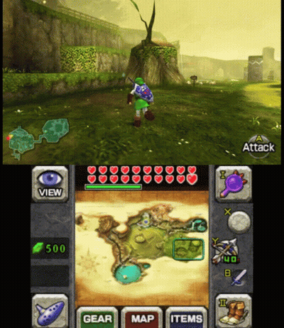 A Screenshot Of A Video Game With Hearts On The Screen And The Word Attack At The Top GIF