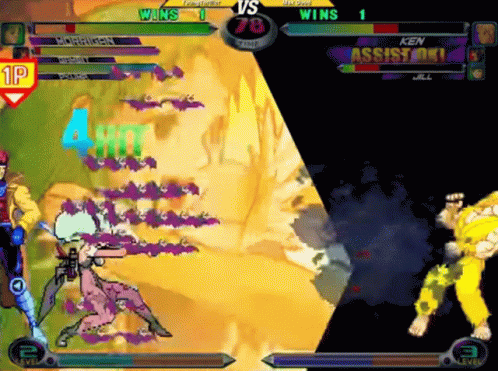 A Screenshot Of A Video Game With Ken Winning The Match GIF