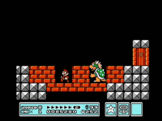 A Screenshot Of A Video Game With Mario And Bowser On The Screen GIF