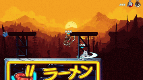 A Screenshot Of A Video Game With Nak And Igd In The Background GIF