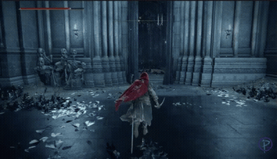 A Screenshot Of A Video Game With The Letter P On The Bottom GIF