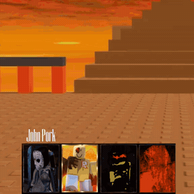 A Screenshot Of A Video Game With The Name John Pork At The Top GIF