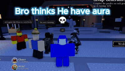 A Screenshot Of A Video Game With The Text Bro Thinks He Have Aura GIF
