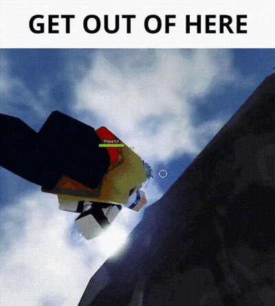 A Screenshot Of A Video Game With The Text Get Out Of Here GIF