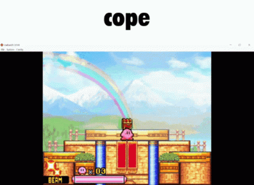 A Screenshot Of A Video Game With The Word Cope On The Top GIF