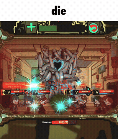 A Screenshot Of A Video Game With The Word Die At The Bottom GIF