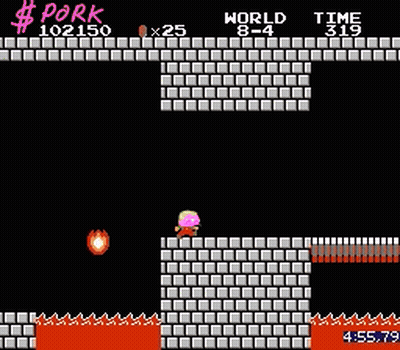 A Screenshot Of A Video Game With The Word Pork On The Screen GIF