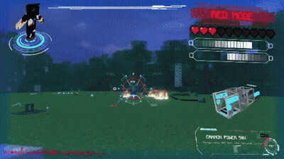 A Screenshot Of A Video Game With The Word Red Mode On The Top GIF
