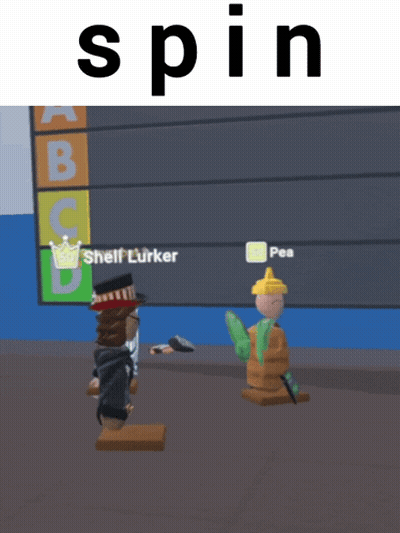 A Screenshot Of A Video Game With The Word Spin At The Top GIF