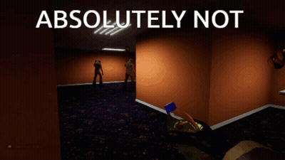 A Screenshot Of A Video Game With The Words " Absolutely Not " Above It GIF