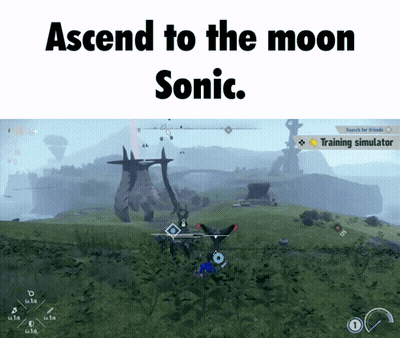 A Screenshot Of A Video Game With The Words Ascend To The Moon Sonic GIF