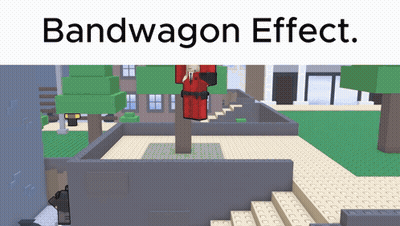 A Screenshot Of A Video Game With The Words Bandwagon Effect On The Bottom GIF