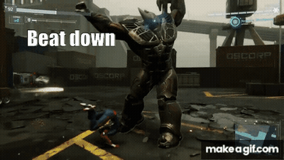 A Screenshot Of A Video Game With The Words Beat Down At The Bottom GIF