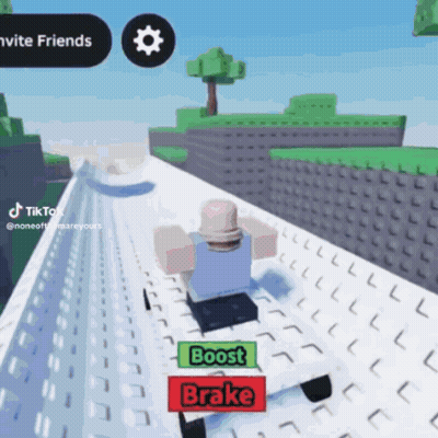 A Screenshot Of A Video Game With The Words Boost And Brake Visible GIF
