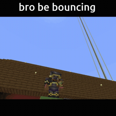 A Screenshot Of A Video Game With The Words Bro Be Bouncing At The Top GIF