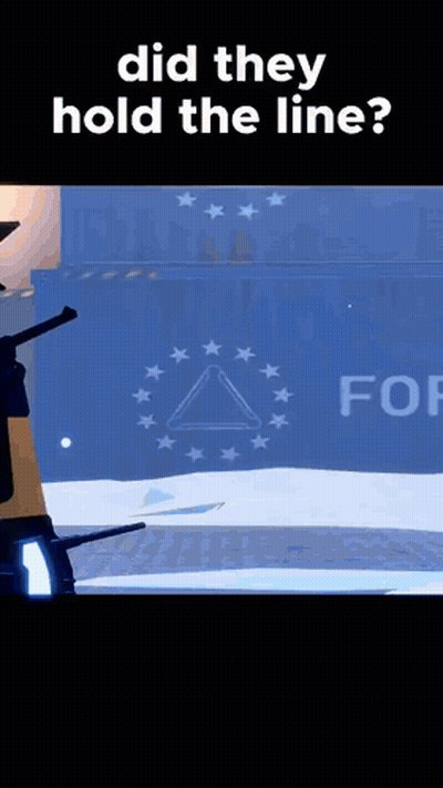 A Screenshot Of A Video Game With The Words " Did They Hold The Line " GIF