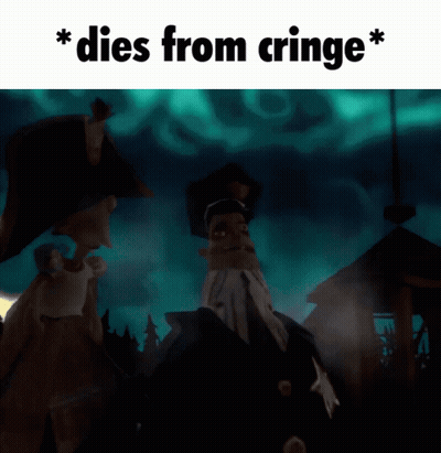 A Screenshot Of A Video Game With The Words Dies From Cringe On The Bottom GIF