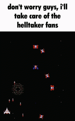 A Screenshot Of A Video Game With The Words " Don 'T Worry Guys I 'Ll Take Care Of The Helltaker Fans " GIF
