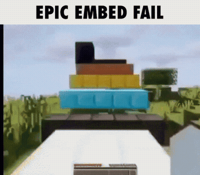 A Screenshot Of A Video Game With The Words Epic Embed Fail At The Top GIF