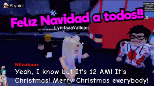 A Screenshot Of A Video Game With The Words Feliz Navidad A Todos GIF