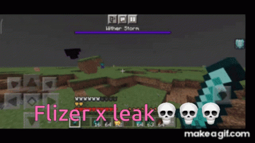 A Screenshot Of A Video Game With The Words " Flizer X Leak " On It GIF