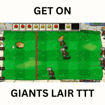 A Screenshot Of A Video Game With The Words Get On Giants Lair Ttt On The Bottom GIF